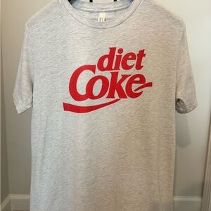 Bella Canvas Gray and Red Diet Coke Graphic Tee